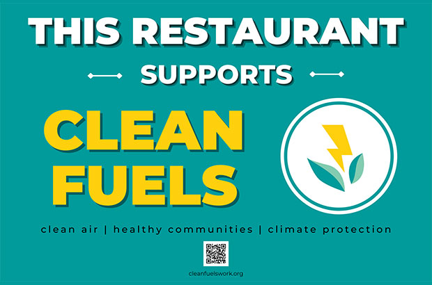 This restaurant supports clean fuels
