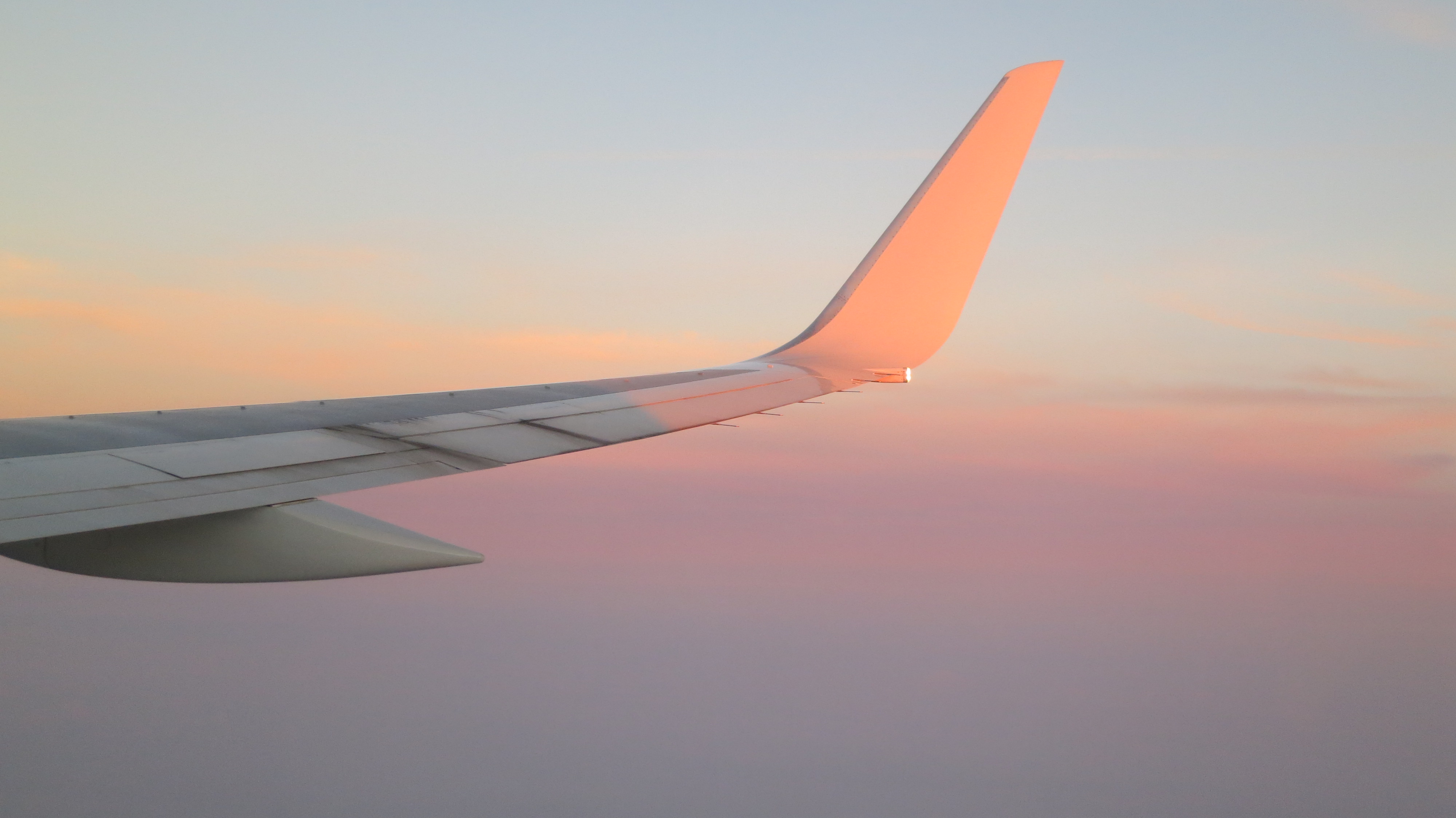 Wing tip at sunset