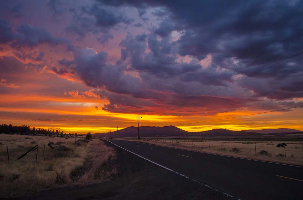 sunset in Bly Oregon