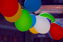 balloons on a string