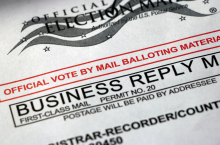 image of a mail in ballot